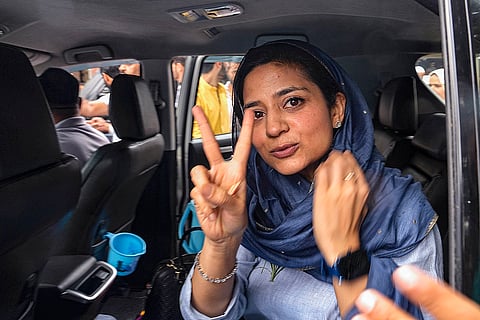 2024 J&K Elections: Iltija Mufti, daughter of PDP chief Mehbooba Mufti and candidate from Bijbehara constituency, after filing her nomination